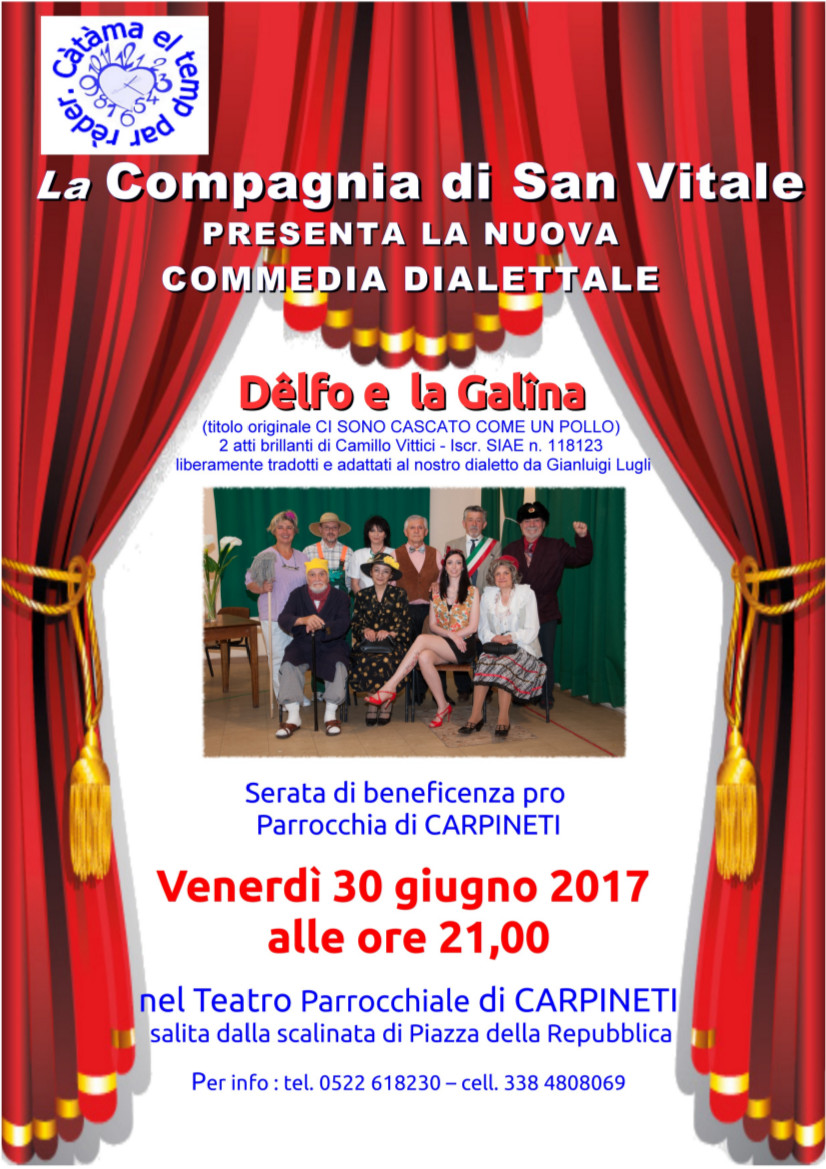 La Compagnia dialettale CSV vi aspetta tutti al Teatro Parrocchiale di Carpineti!